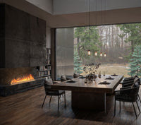 Camino a Vapore Elettrico da Incasso 220x48,5x33 cm Invapo Insert con Ricarica Automatica e LED RGB Nero