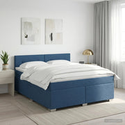 Letto box spring con materasso Blu 180 x 200 cm Tessuto 3450543