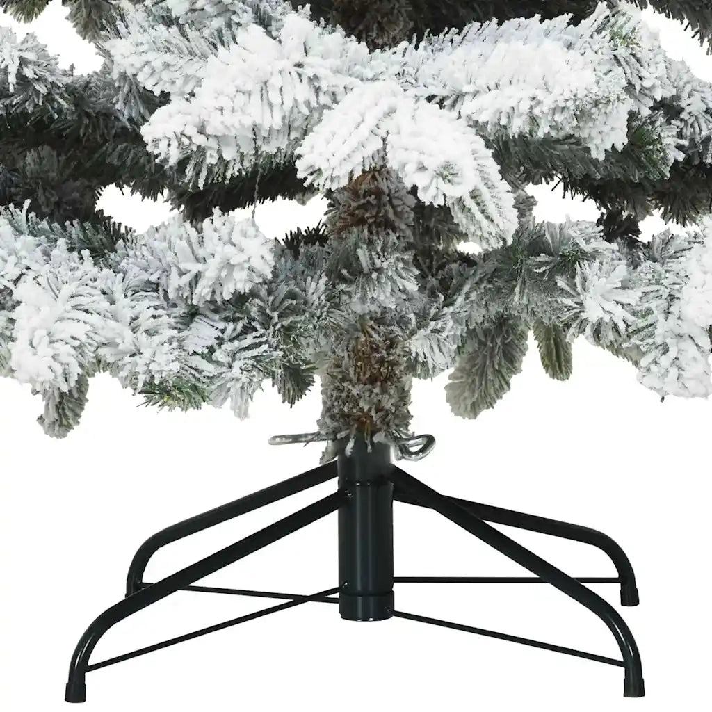 Albero di Natale Artificiale Snodato Foderato di Neve Bianco 42019319