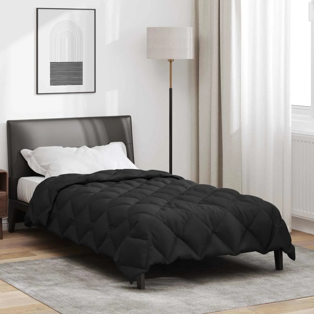 Duvet Invernale Nero 135 x 220 cm Microfibra 42025709