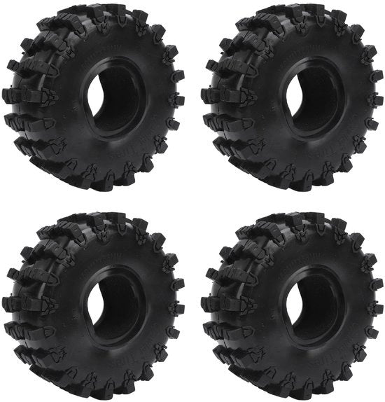 Pneumatici per auto RC - 4 pezzi - plastica - antiscivolo - adatto per Axial 1/10 - robusti e duraturi - pneumatici per auto RC