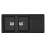 Lavello Elleci Incasso 2 vasche 116x50 Life 500 Granitek Nero LG250040