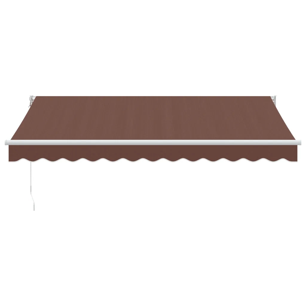 Tenda Sole Retrattile Manuale 350x250 cm Marrone 3215699