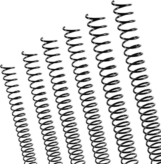 Bobine di Legatura a Spirale in Plastica - 120 pezzi 4-1 Pitch Stecchi Binder - Nero
