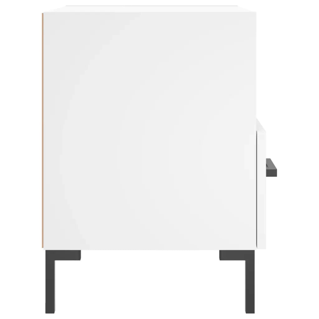 Set di 2 Comodini | Armadio da Notte | Mobiletto da notte Bianchi 40x35x47,5 cm in Legno Multistrato