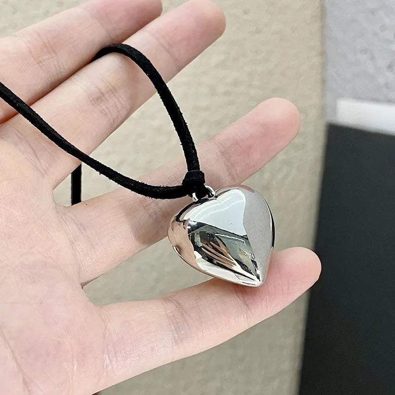 Collana a cuore con perline fatta a mano: catena lunga con ciondolo, regalo di compleanno