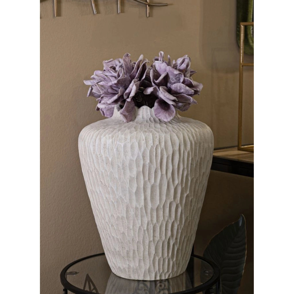 Vaso Decorativo VKH823, Beige, Poliresina, 32x32x40 cm