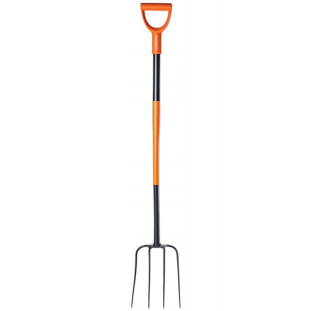 Forca da giardino KADAX a 4 punte in metallo, ergonomica, per fieno e compost, 132 cm