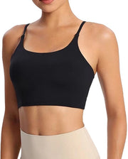 Abbigliamento Sportivo Donna - Ademendente - Tessuto Stretch 4-Vie - Comfortevole - Yoga - Pannelli Rimovibili - Top Sportivo