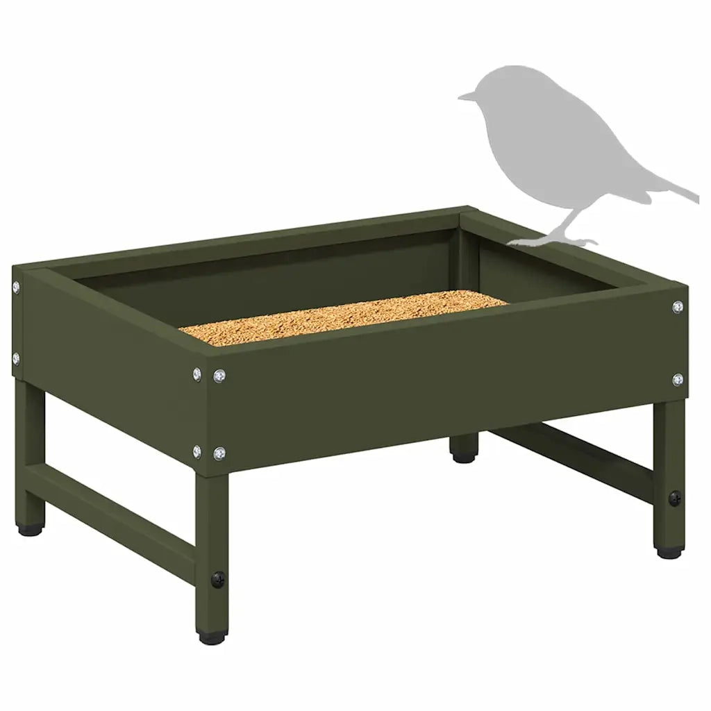Mangiatore per Uccelli Verde oliva 80 x 28 x 13.5 cm CFW6309773