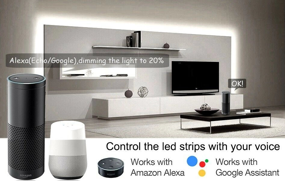 Universo Striscia LED RGB 4W/mt 12V IP65 - WIFI complatibile con Google e Alexa