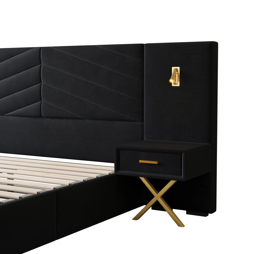 Letti contenitori 160x200 cm sollevabile in legno; nero; con meccanismo a gas