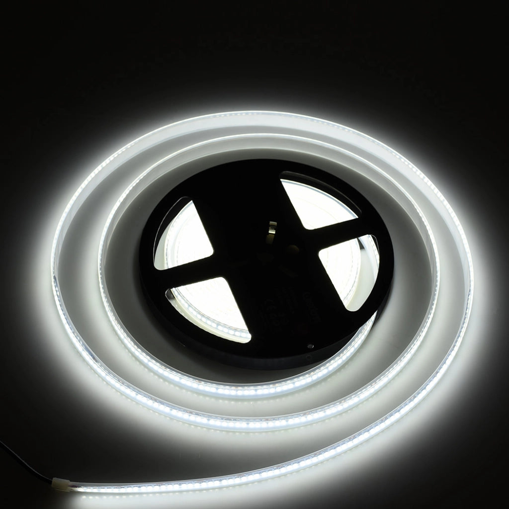 STRISCIA LED SMD 2835 DA 5 METRI LUCE FREDDA 6500K PER USO ESTERNO - ALTA LUMINOSITA' E FLESSIBILITA' PER OGNI ESIGENZA