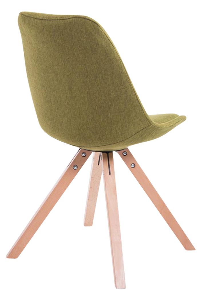 Set di 4 sedie per visitatori Toulouse Fabric Square verde,natura