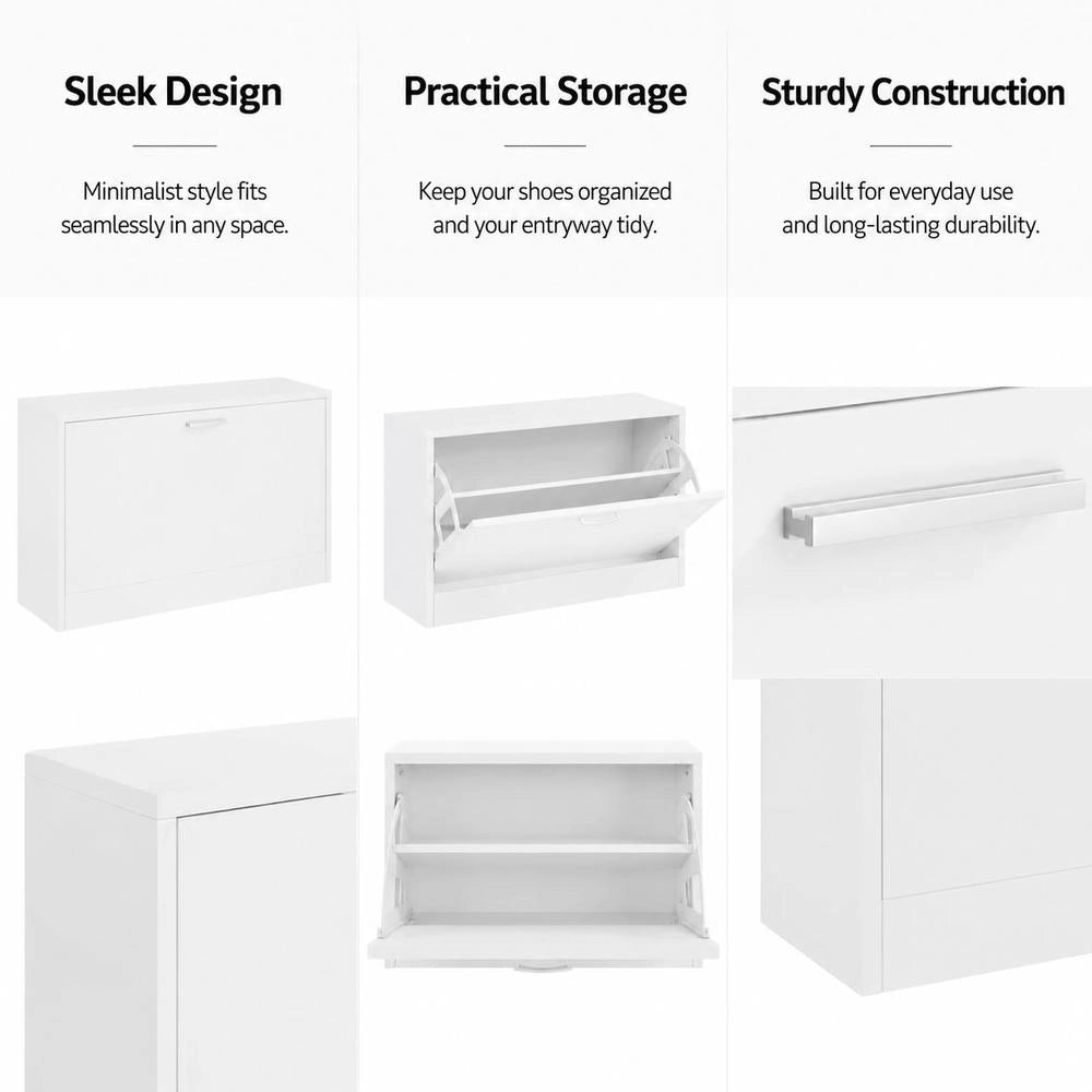 Shoe Bench White 80x24x45 Cm