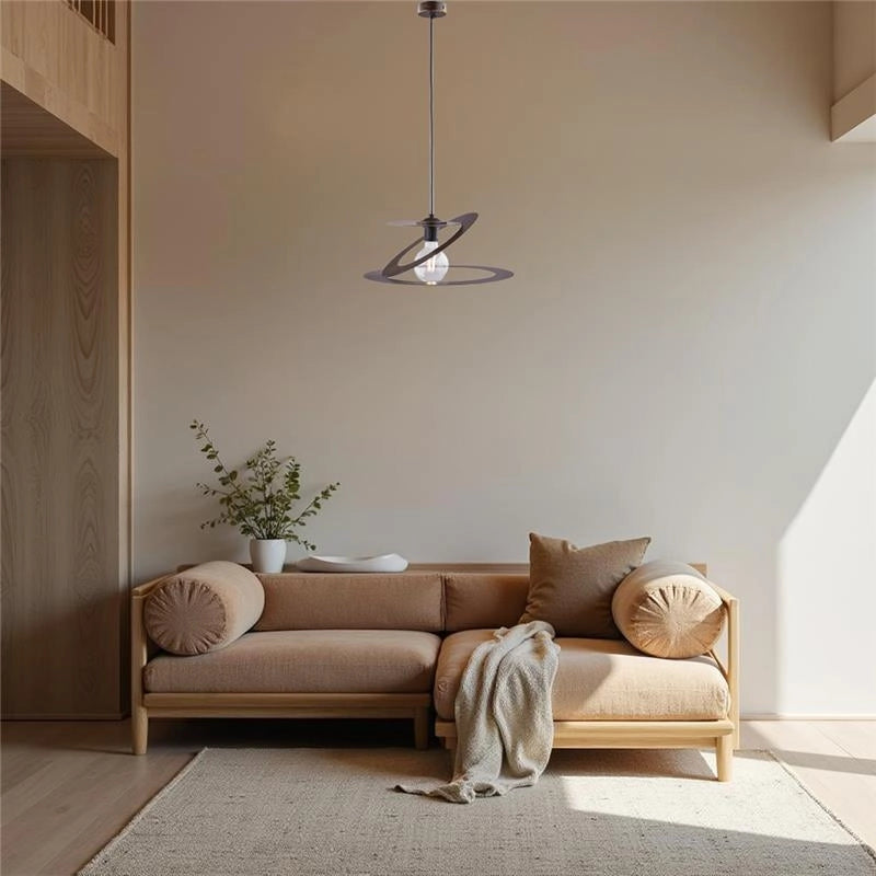 SUSY LAMPADARIO IN METALLO DESIGN MODERNO COLORE MARRONE E ORO E27 1 LUCE 57 WATT 83X40 CM