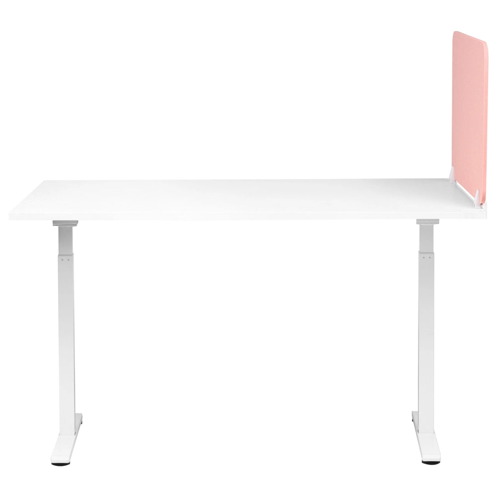 Schermo da tavolo Beige PET Board Copertura in tessuto 72 x 50 cm Schermo acustico Morsetti di montaggio modulari Casa Ufficio