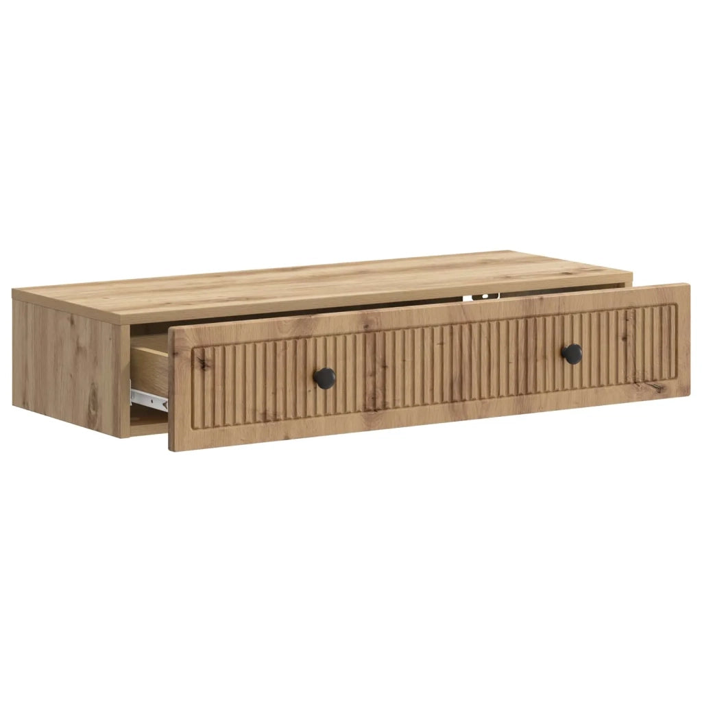 Tavolino da Parete Laterale Rovere Artigianale 897994