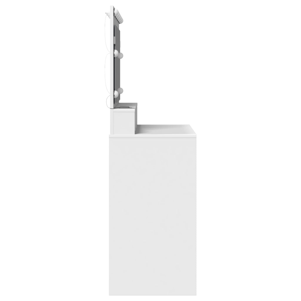 Tavolo da Trucco Bianco con Luci LED - 100x41x135 cm