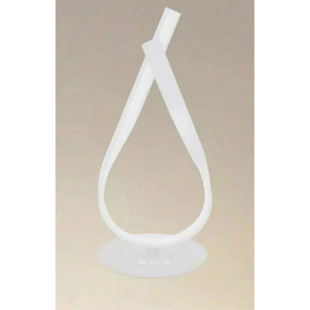 Trade Shop - Lume Intrecciato Led Bianco 12 Watt Lampada Da Tavolo Moderno Doppia Luce 32705 -