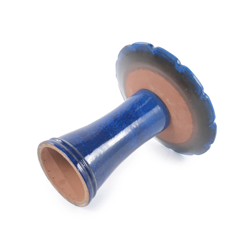 BAGNO PER UCCELLI Ø 43 cm H 45 cm Ceramica Blu
