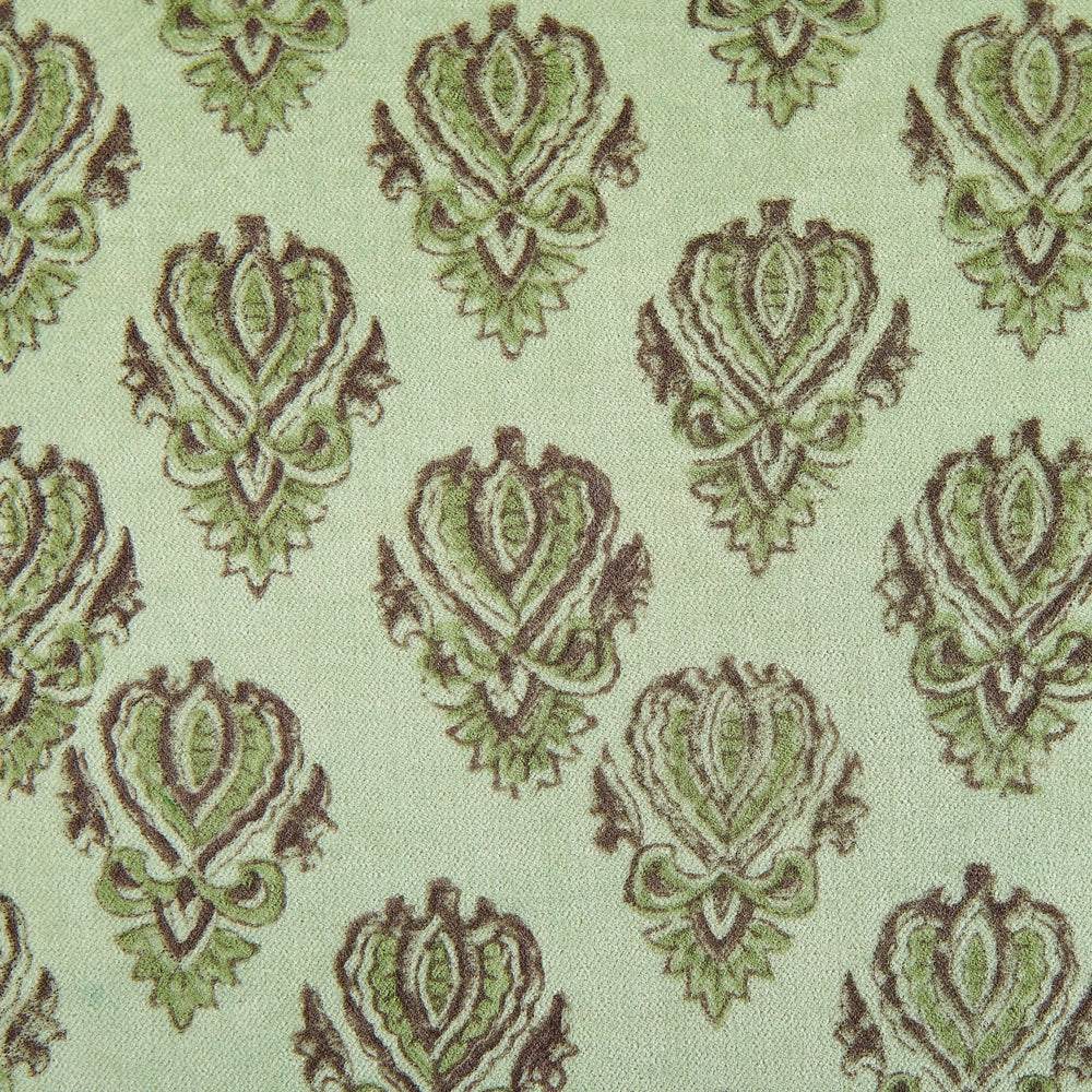 Set di 2 cuscini in velluto con motivo floreale 45x45 cm verde soggiorno camera da letto stile boho