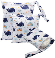 Tre sacchetti impermeabili per bagni, sacchetto impermeabile, borsa per bambini, sacchetto per bambini, sacchetto per bagni per viaggio, impermeabile, reutilizzabile, con chiusura a zip, per nuoto, campeggio, viaggio, fitness, spiaggia