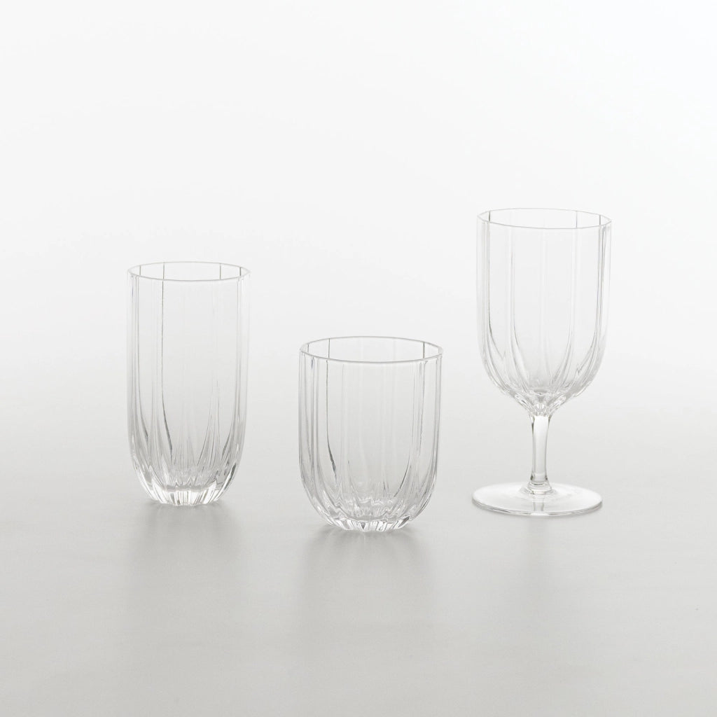 Set di 4 Bicchieri Margherita Highball in Vetro Soffiato a Mano Trasparente, Capacità 40 cl, Design Elegante per Cocktail e Bevande Raffinate