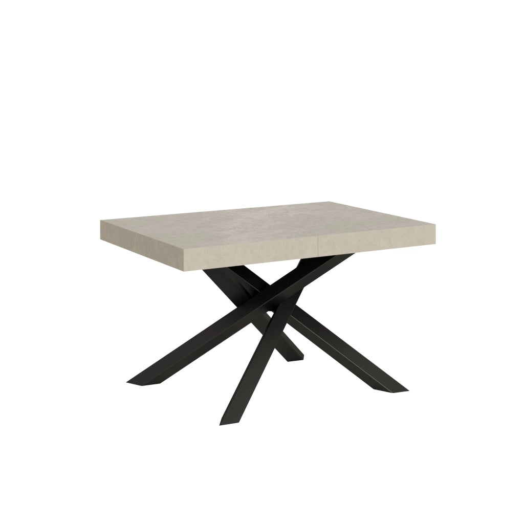 Tavolo Allungabile 140-244x90x77 cm Volantis Cashmere Telaio Antracite