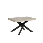 Tavolo Allungabile 140-244x90x77 cm Volantis Cashmere Telaio Antracite