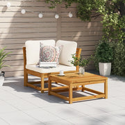 Divano Angolare Giardino con Cuscini 73x73x65cm Massello Acacia 366488