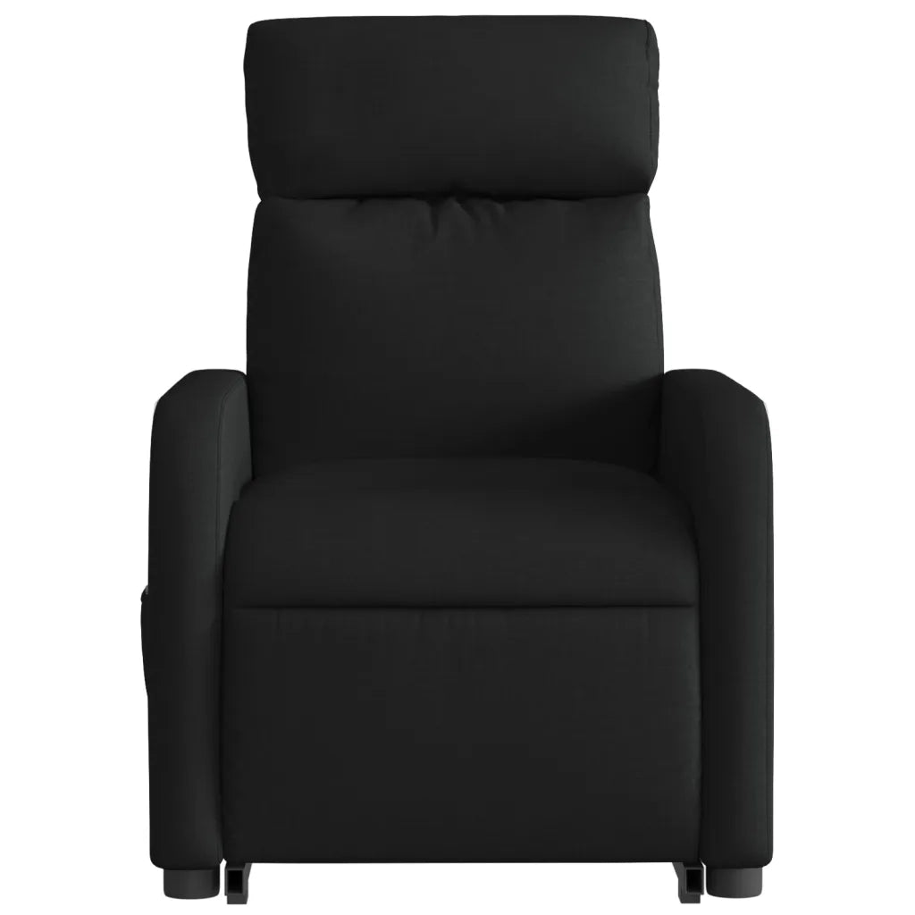 Poltrona | Sedia Relax Alzapersona Reclinabile Elettrica Nera in Tessuto