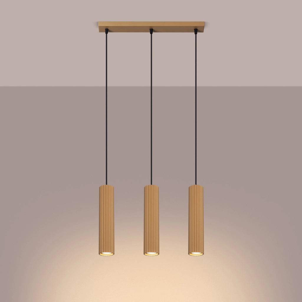 Sospensione moderna oro/nero 3 tubi GU10 GRAVIO Pure Lume