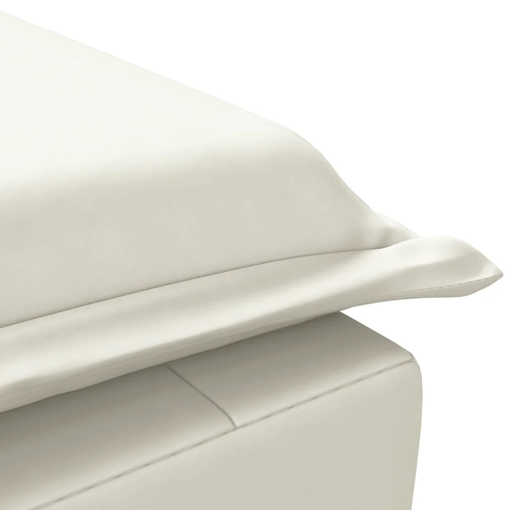 Chaise Longue Massaggi con Cuscino a Rullo Crema in Velluto 379457