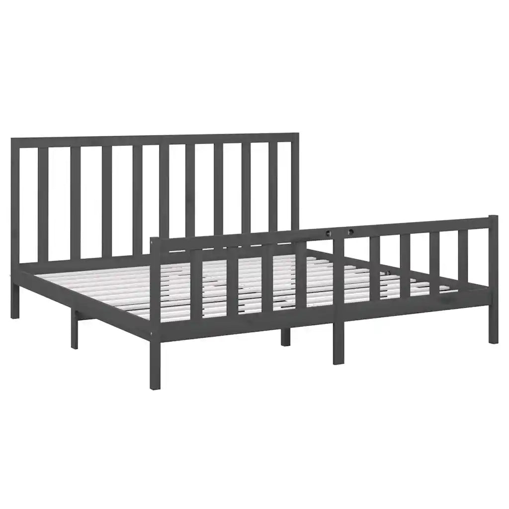 Giroletto Grigio in Legno Massello di Pino 200x200 cm 3106725