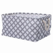 Trade Shop - Cesto Contenitore Porta Biancheria Bucato Manici Tessuto Grigio 43x32x25cm 79208 -