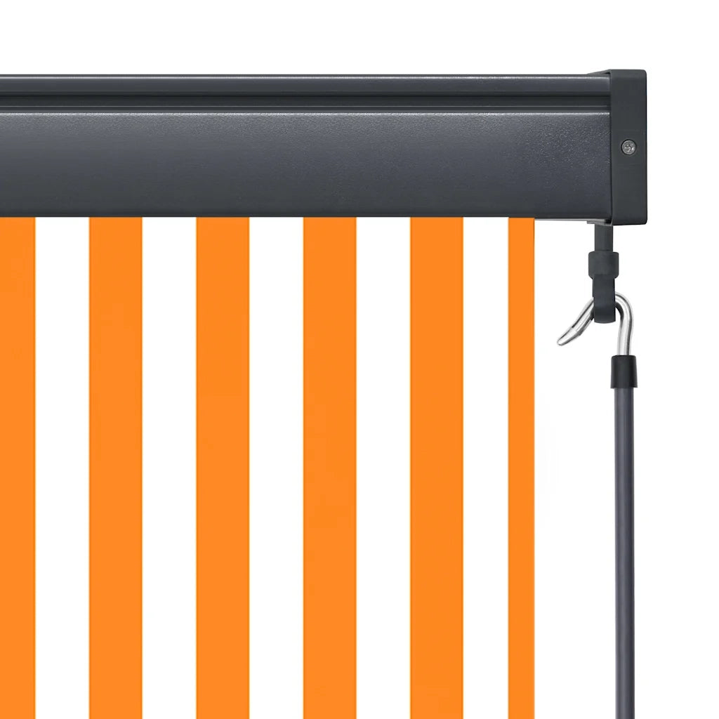 Tenda a Rullo per Esterni-Tenda da sole avvolgibile 160x250 cm Bianca e Arancione