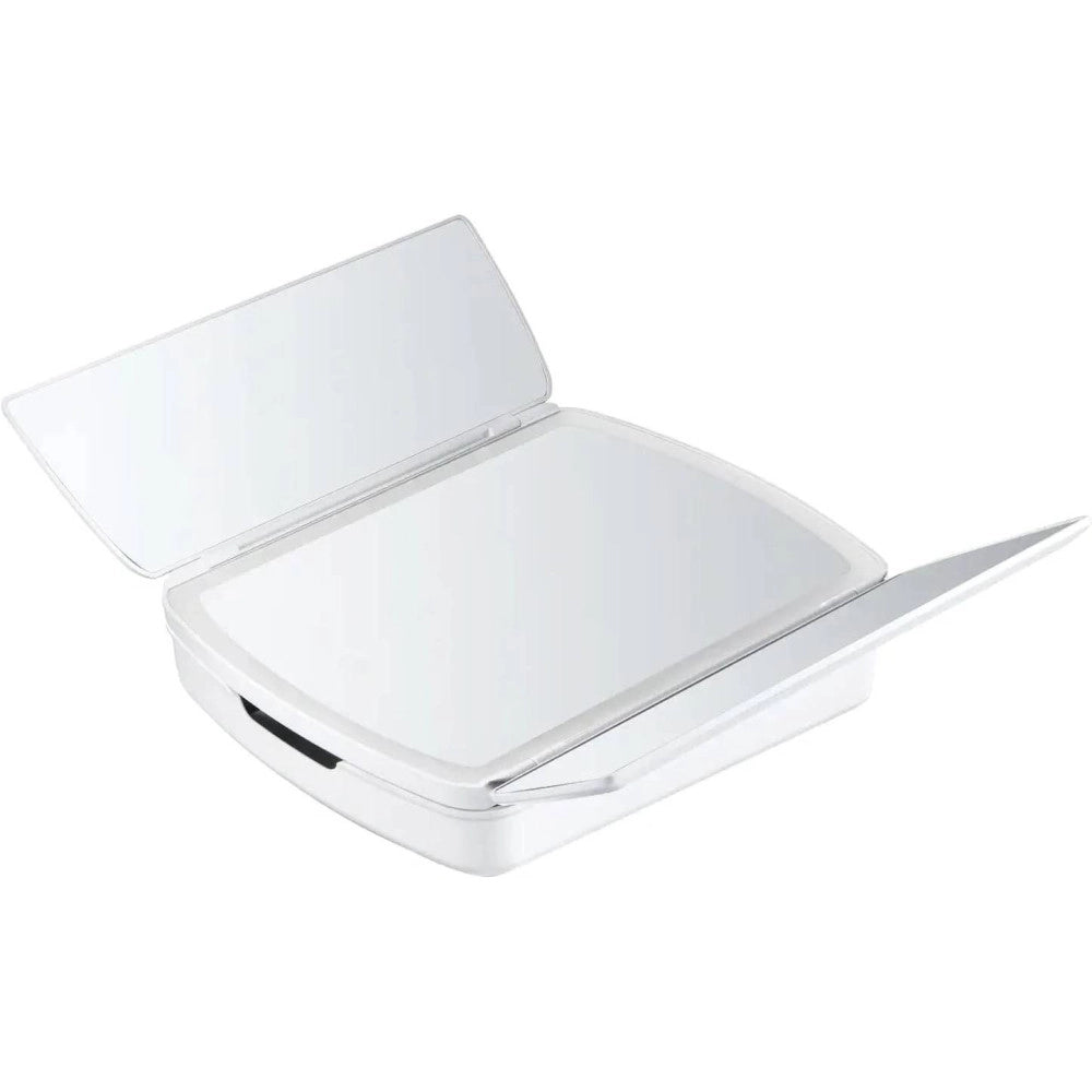 Trade Shop - Specchio Make Up Con Luci A Led E Cassetti Per Trucco Regolabile Pieghevole Away -