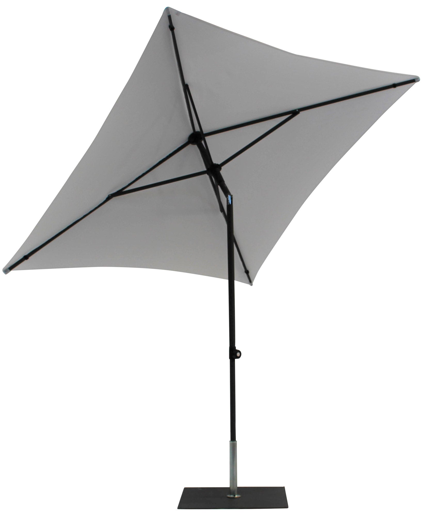 Ombrellone da Giardino 2x2 m Palo Ø38 mm in Alluminio Tessuto Poliestere Trend Bianco