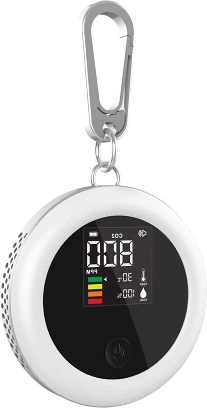 Detettore di CO2 portatile 3 in 1 con allarme automatico per concentrazione di anidride carbonica - per coltivazione di piante, cantina e casa