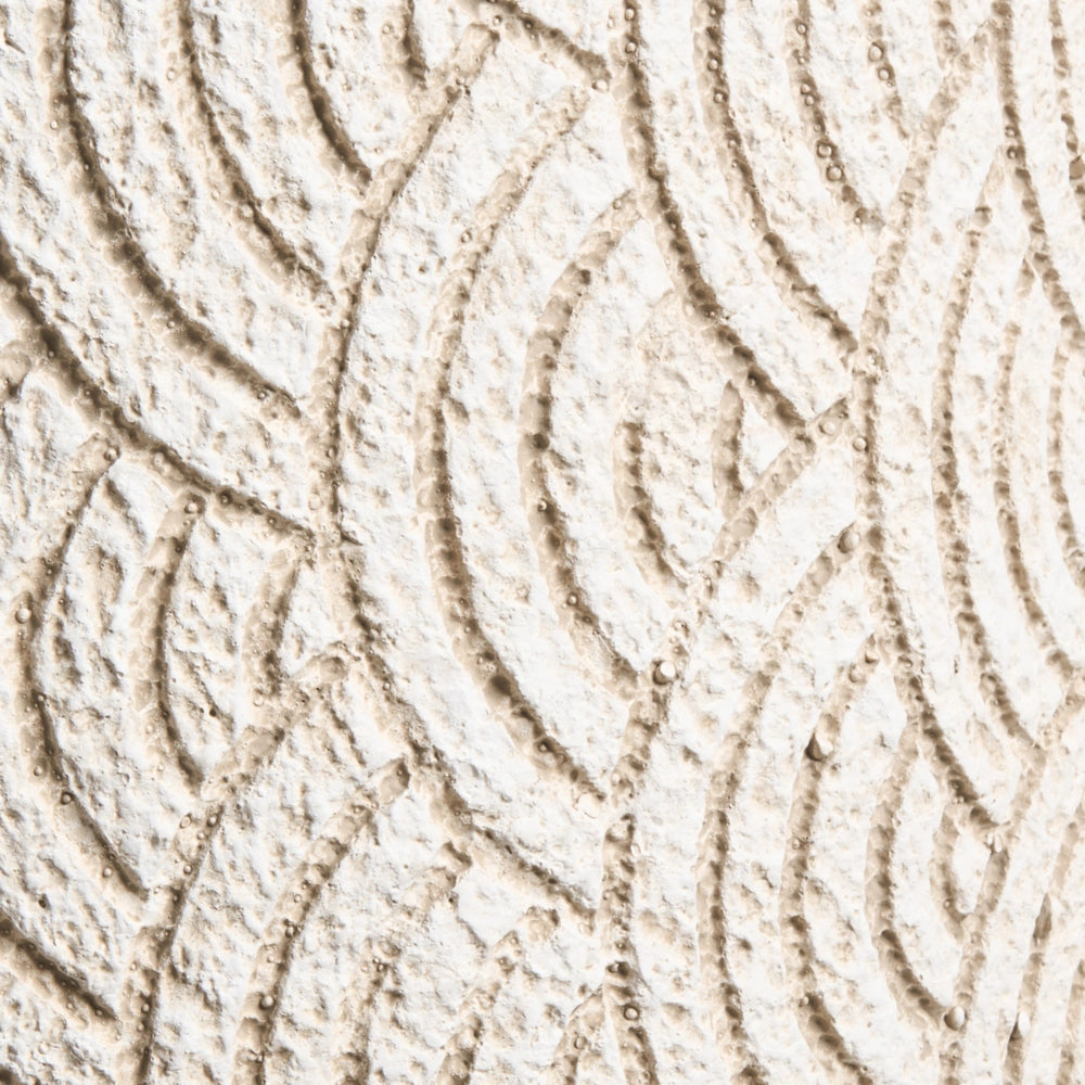 Vaso da fiori beige chiaro in fibra di argilla verniciata per interni ed esterni, rotondo, 31 x 31 x 29 cm alto design moderno soggiorno giardino