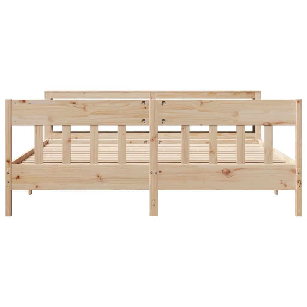 Letto senza Materasso 200x200 cm in Legno Massello di Pino 3306252