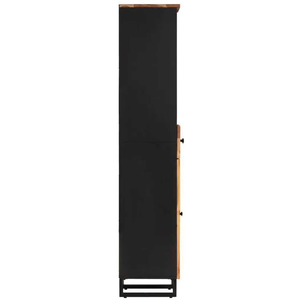 Mobile da Bagno 38x33x160 cm in Legno Massello di Acacia 351999