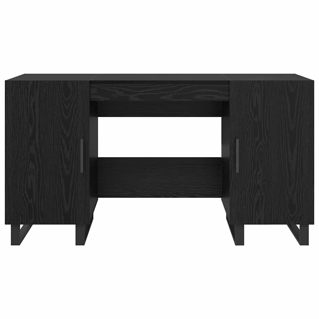 Scrivania Rovere nero 140 x 50 x 75 cm Legno multistrato