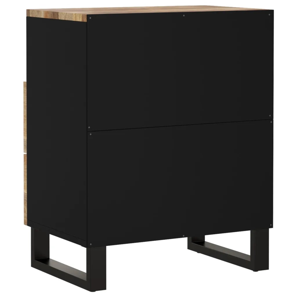 Comodino 50x33x62cm Legno Massello di Mango e Legno Multistrato cod mxl 30301