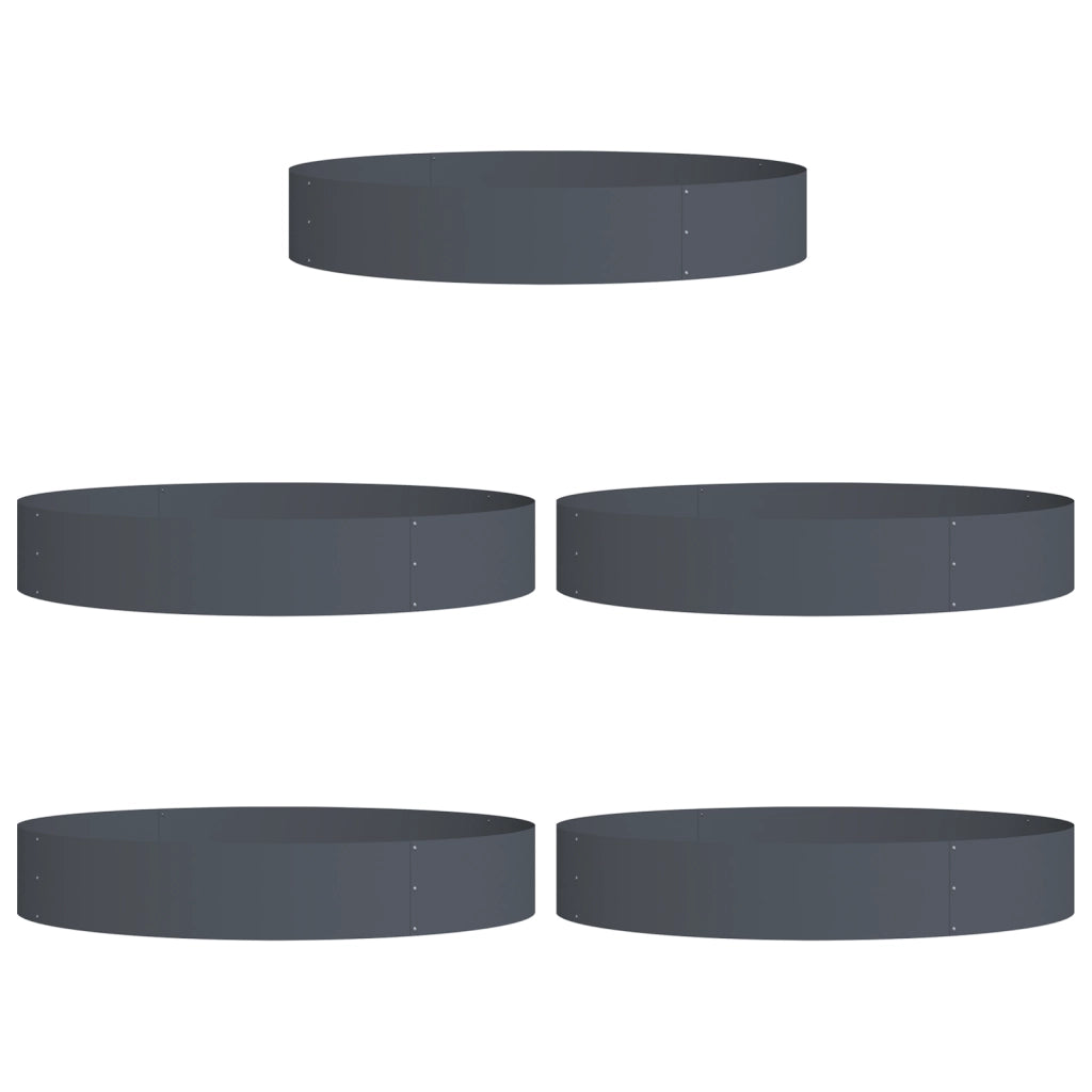 Vaso metallico antracite Antracite Metallo Grande Durevole