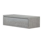  Mensola da Muro con Cassetto Modello LEGOLO, Comodino Sospeso, Mensola da Parete, 45x13.4 p20 cm. Finitura  ROV. GRIGIO NUOVO - MADE IN ITALY