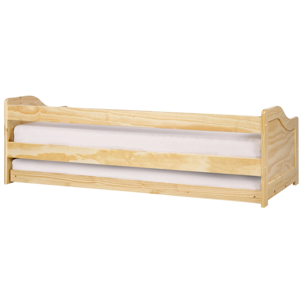 Letto singolo a scomparsa per bambini in legno di pino chiaro 90 x 200 cm cameretta