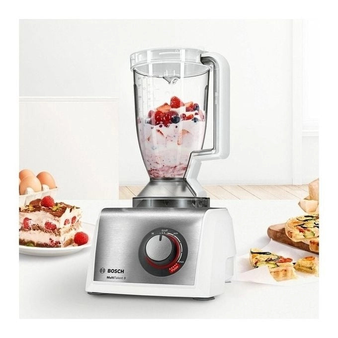 Bosch MC812S814 Food processor MultiTalent 8 1250 W Bianco, Inox spazzolato