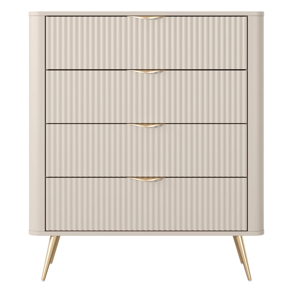 Madia Haliso, Credenza 4 Cassetti, 88x38x101h cm Beige